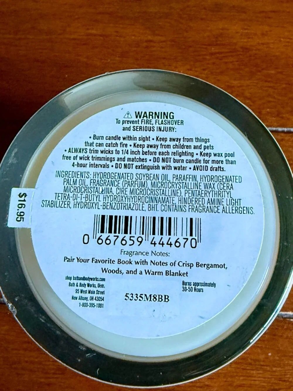 NEW BOOK LOFT Single Wick Candle Bath & Body Works